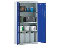 Security steel storage cupboard with 3 shelves