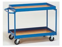 Fetra Table Top Cart 1000x600mm, both shelves 50mm rim