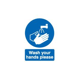 Buy Wash Your Hands Please Safety Signs - 210 x 148mm now